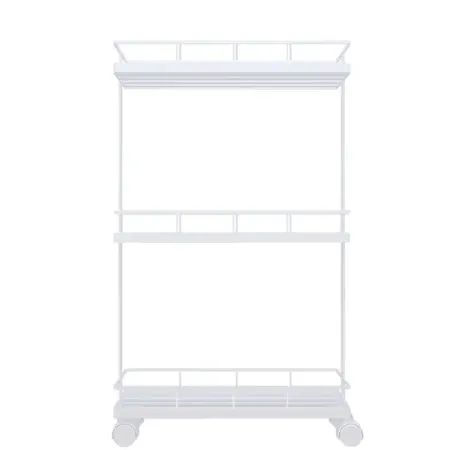 Стеллаж для ванной комнаты на колёсах Март 39x12x66 см цвет белый этикеток для ванной комнаты
