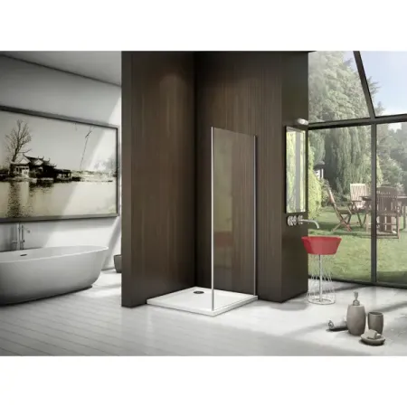 Душевая перегородка Makiato SP-100-C-WE, 185x100 см хромированный профиль прозрачное стекло