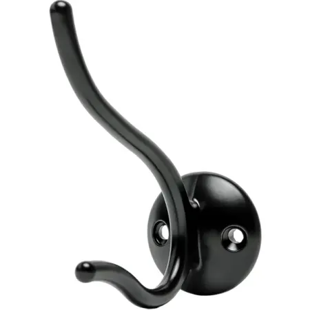 Крючок-вешалка Kerron KR0190, 90x70 мм, цвет чёрный крючок для солнцезащитного козырька вешалка для vw bora iv golf 4 gti jetta a4 passat b5 b6 polo 9n beetle caddy skoda octavia 2 a5 1 шт