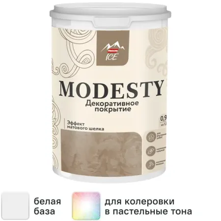 Покрытие декоративное Parade Modesty базовое с эффектом матового шелка 0.9 л простыня из шелка dreamreal
