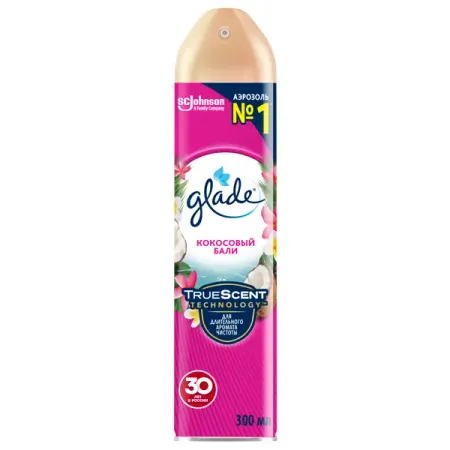 Освежитель воздуха аэрозольный Glade Кокосовый Бали 300 мл пневматические соединители воздуха pl 4 6 8 10 12 мм
