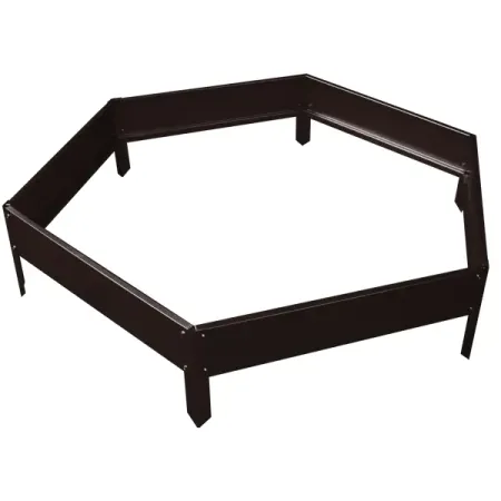 Клумба Соты h16 см сталь коричневый