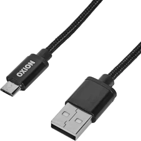 Кабель Oxion USB-micro USB 1.3 м 2 A цвет черный divedeer xt90 3pin кабель для зарядки электровелосипеда