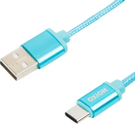 Кабель Oxion USB-Type-C 1.3 м 2 A цвет синий 5 шт разъем rs232 db9 db15 db25 db37 синий