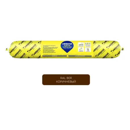 Клей-герметик Vetonit Hybrid Universal 500 мл цвет коричневый