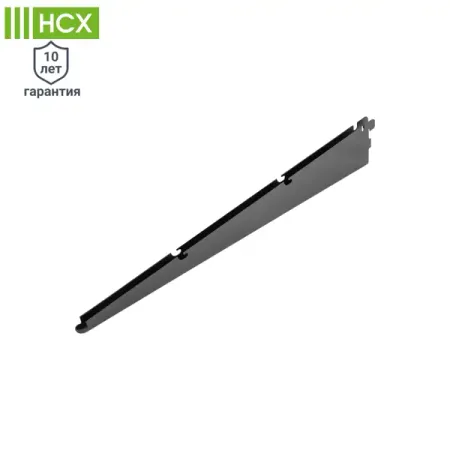 Кронштейн для полок 52.2x7,4x1,2 см нагрузка до 20 кг цвет черный кронштейны для полок kak из углеродистой стали 4 шт