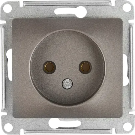 Розетка встраиваемая Systeme Electric Glossa без заземления цвет графитовый