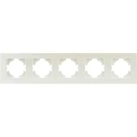 Рамка для розеток и выключателей Gusi Electric City С1115-028 5 постов цвет жемчуг