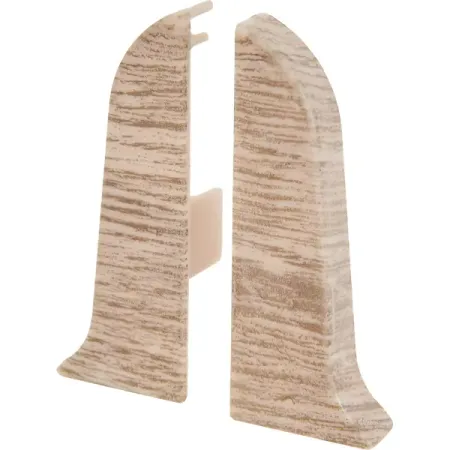 Заглушки для плинтуса «Дуб Деревенский», высота 62 мм, 2 шт.