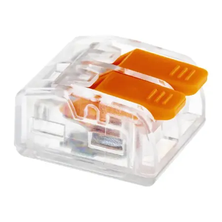 Клеммы соединительные монтажные с рычажком Duwi СМК 223-412 2-проводные 4мм² прозрачные 20 шт 26673 0