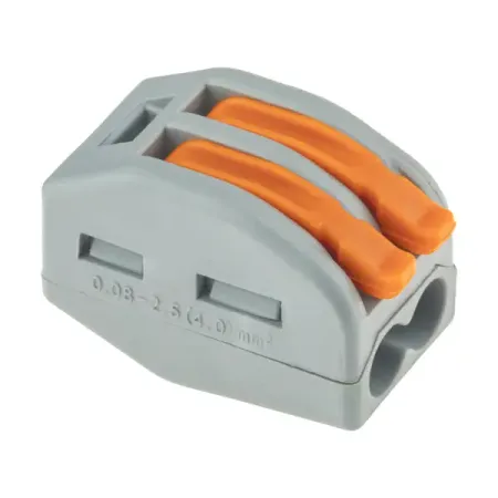 Клеммы соединительные монтажные с рычажком Duwi СМК 222-412 2-проводные 4мм² серые 20шт 26621 1