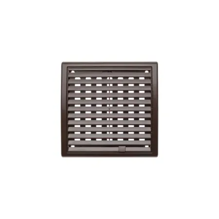 Решетка вентиляционная со шторкой Equation 150x150 мм пластик цвет коричневый