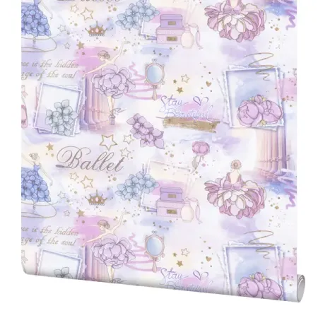 Обои флизелиновые Palitra Home Ballet розовые 1.06 м 71905-65