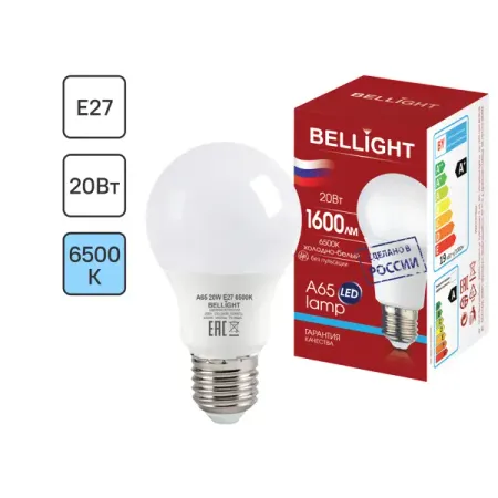 Лампа светодиодная Bellight Е27 груша 20 Вт 1600 Лм холодный белый свет радиопередатчик dykbradio 530 1600 кгц