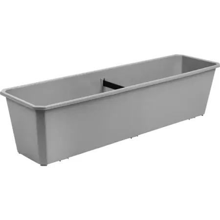 Ящик балконный Homver 60x17x15 см пластик цвет светло-серый