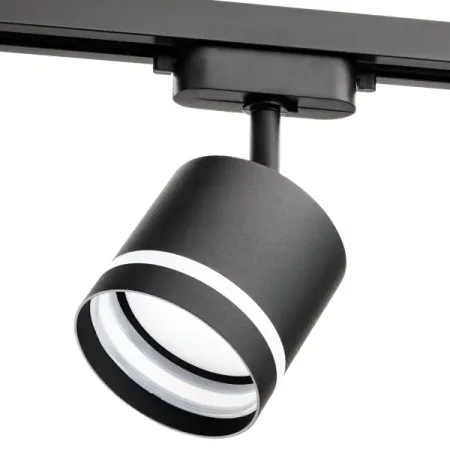 Трековый светильник спот поворотный Ritter Artline 85x80мм под лампу GX53 до 4м² металл/пластик цвет чёрный. светильник трековый эра elipse gx53 металл белый