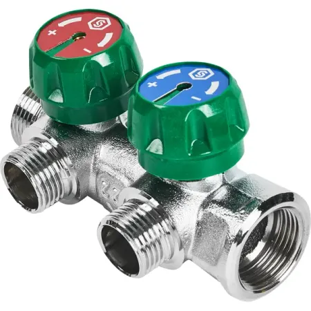 Коллектор регулирующий Stout на 2 отвода 3/4