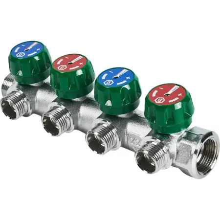 Коллектор регулирующий Stout на 4 отвода 3/4