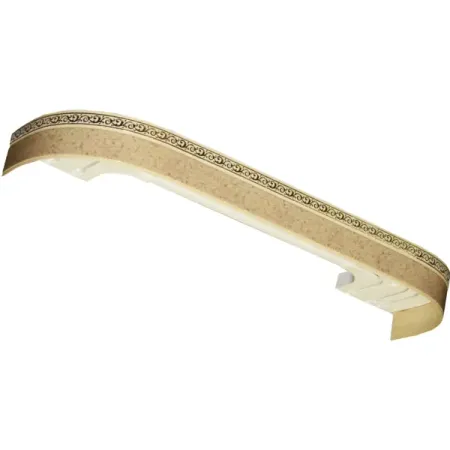 Карниз двухрядный составной Флора 240 пластик цвет песок