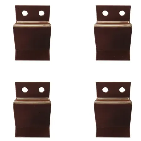 Кронштейн для москитной сетки металлический 4 шт. цвет коричневый