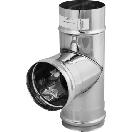 Тройник для дымохода D110 310x210 мм нержавеющая сталь AISI 430x0.5 мм