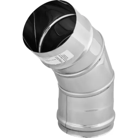 Отвод для дымохода D110 221x180 мм нержавеющая сталь AISI 430x0.5 мм