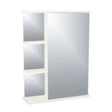 Шкаф зеркальный подвесной 50x72.2 см правый цвет белый зеркальный шкаф vigo diana 70х70х15 см с подсветкой белый