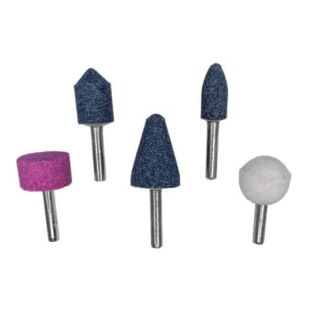 Набор шарошек для дрели абразивных Vertextools 0987-6-5 хвостовик 6 мм, 5 шт.