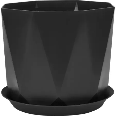 Кашпо для цветов Призма ø22 h19 см v4.7 л пластик графитовый фен polaris phd 1110 графитовый