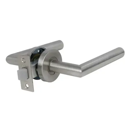 Комплект дверных ручек на розетке Edson S1R4 без запирания цвет нержавеющая сталь дверных ручек dooroom латунные