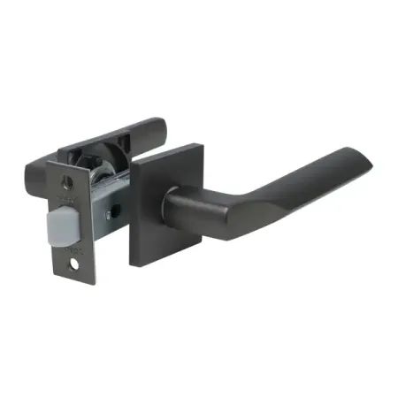 Комплект дверных ручек на розетке Edson PS9Q2 без запирания цвет графит дверных ручек dooroom латунные