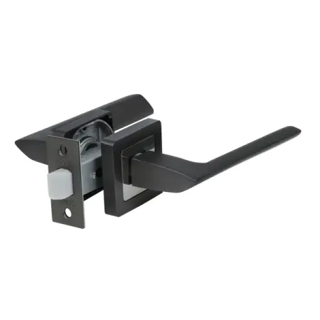 Комплект дверных ручек на розетке Edson P14Q1 без запирания цвет графит дверных ручек dooroom латунные