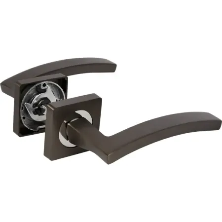 Комплект дверных ручек на розетке Edson P16Q3 без запирания цвет графит дверных ручек dooroom латунные