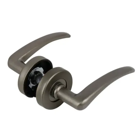 Комплект дверных ручек на розетке Edson E 015-S цвет графит дверных ручек dooroom латунные