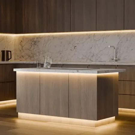 Светодиодная лента для контурной подсветки Apeyron SMD3528 24В 8 мм 10м 10 Вт/м 120диод/м 700 лм/м 3000 К теплый свет