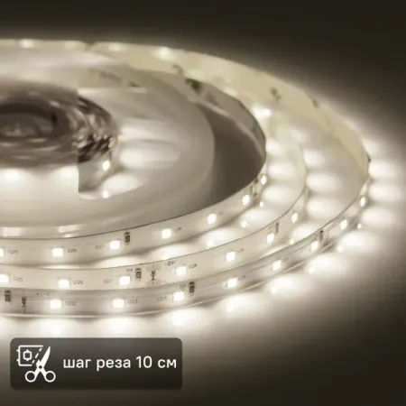 Светодиодная лента Apeyron SMD2835 24В 10 мм 10м 12 Вт/м 60диод/м 1000 лм/м 4000 К нейтральный белый свет линейные направляющие hgr15 g penny machine 1000 2000 3000 4000 мм