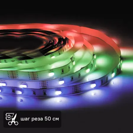 Светодиодная лента для контурной подсветки Apeyron SMD5050 24В 10 мм 10м 8 Вт/м 30диод/м 150 лм/м 6500 К RGBW veromount rgbw светодиодная лента 5м