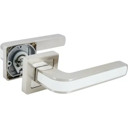Дверные ручки Punto Nova без запирания цвет матовый никель/хром