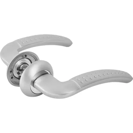 Дверные ручки Punto Logica без запирания цвет матовый никель/хром