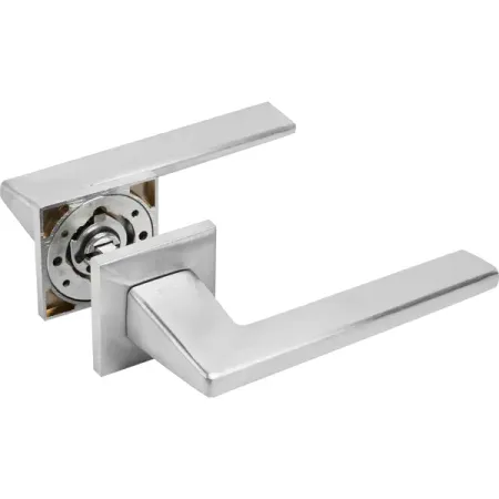 Дверные ручки Punto Bright без запирания цвет матовый хром