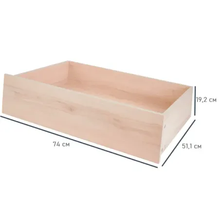 Выдвижной ящик для шкафа Лион 74x19.2x51.1 ЛДСП цвет дуб комано