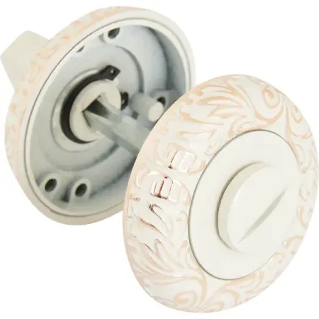 Накладка фиксатор WC 17W/P цвет бело-золотой пластиковые крепежные зажимы фиксатор стержня дверного замка автомобиля черного желтого белого ов