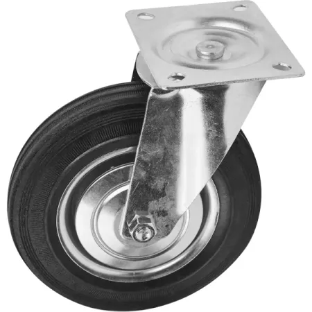 Колесо для мебели D200 поворотное с площадкой