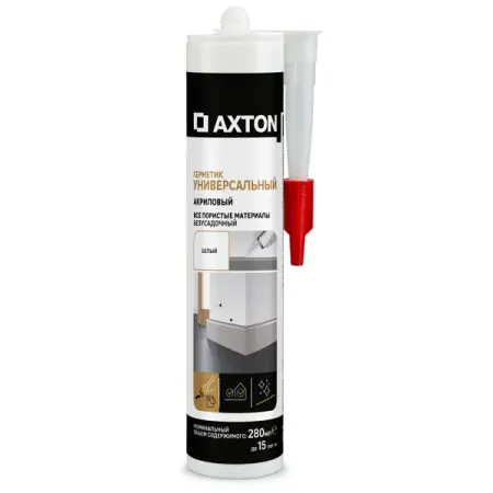 Герметик акриловый Axton универсальный белый 280 мл
