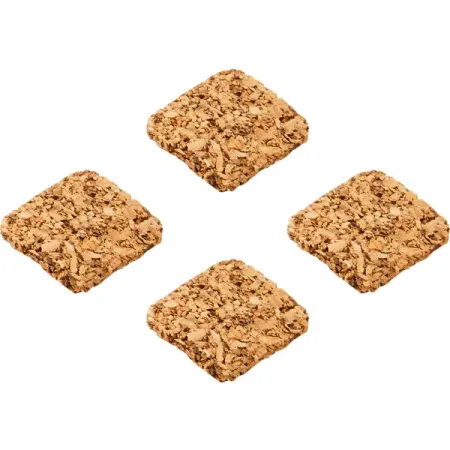 Протекторы самоклеящиеся для мебели 18x18 мм, квадратные, пробка, цвет бежевый, 30 шт.