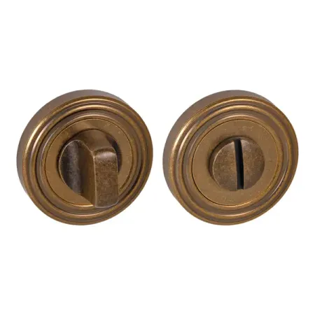 Ручка поворотная LM/A BK6.R.TLM54 OB 53.5 мм цвет античная бронза античная латунная ручка в виде ракушки