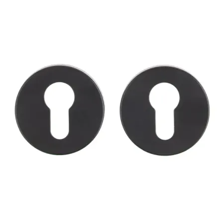 Накладка на цилиндр Inox РТ-002 38x53.2 мм цвет матовый черный 2 шт. крышка ручки переключения передач накладка рычага автоматической коробки передач красная для honda civic 10 го поколения 2016 2021