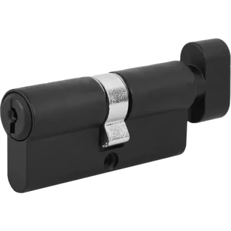 Цилиндр Зенит МЦ1П-5-70, 35x35 мм, ключ/вертушка, цвет черный защитные пломбы с отверстием для винтов 5 мм