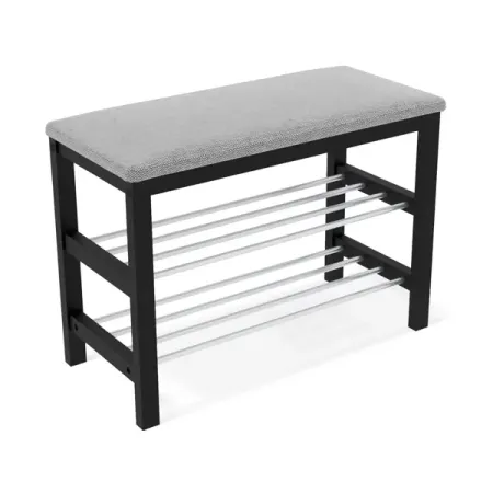 Банкетка Sheffilton Альберо 68x48x30 см 2 полки массив дерева цвет чёрный подвесные светильники chuban из массива дерева