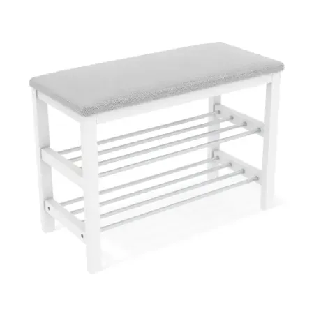 Банкетка Sheffilton Альберо 68x48x30 см 2 полки массив дерева цвет белый подвесные светильники chuban из массива дерева